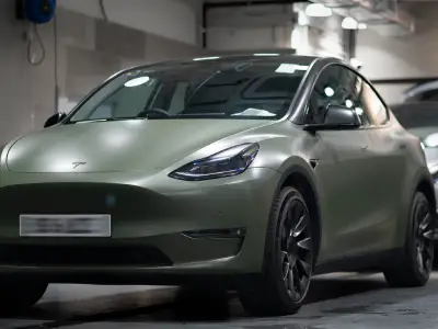 Tesla Model Y installed colour PPF